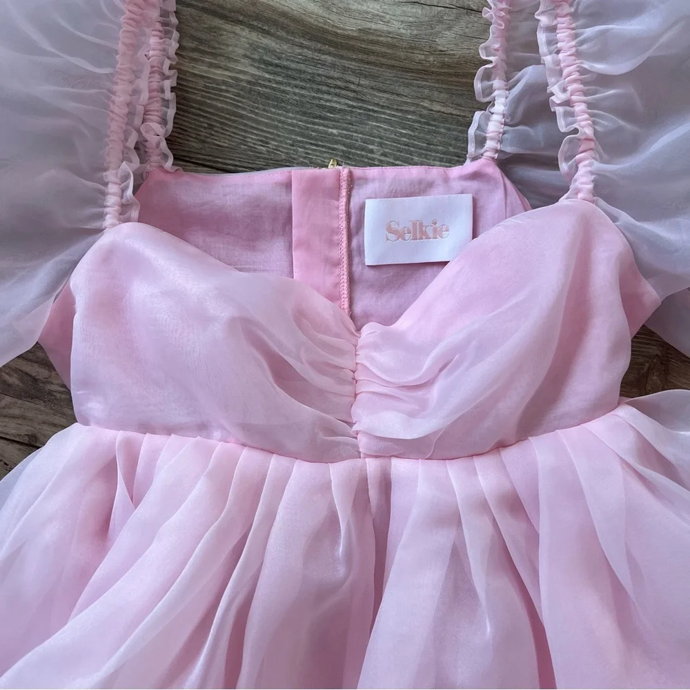 Selkie pink long sleeve dress - Picture 4 of 7